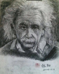 素描作品——爱因斯坦